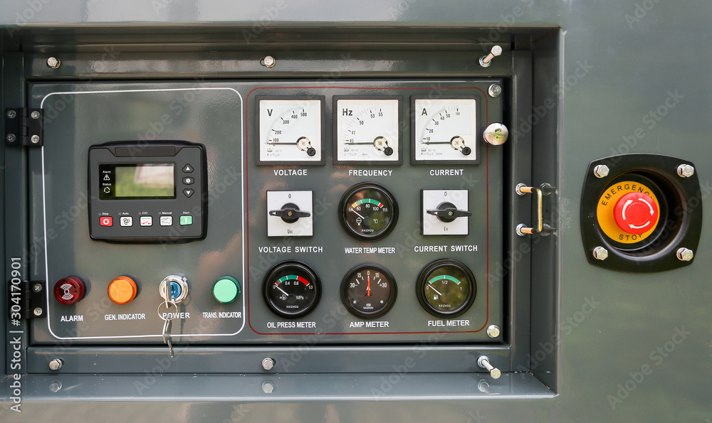 Generator power set controller or genset controller panel for setting Generator power set controller or genset controller panel for setting