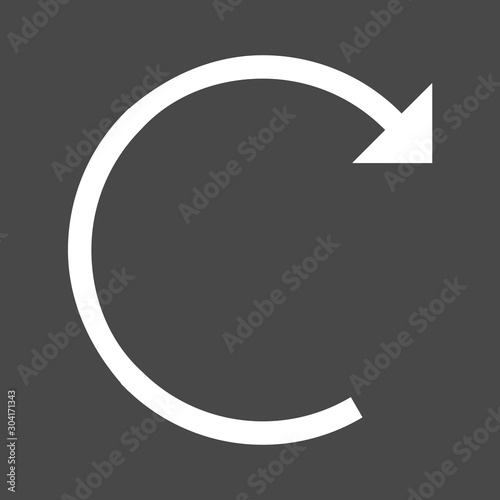 Restart  icon isolated on abstract background
