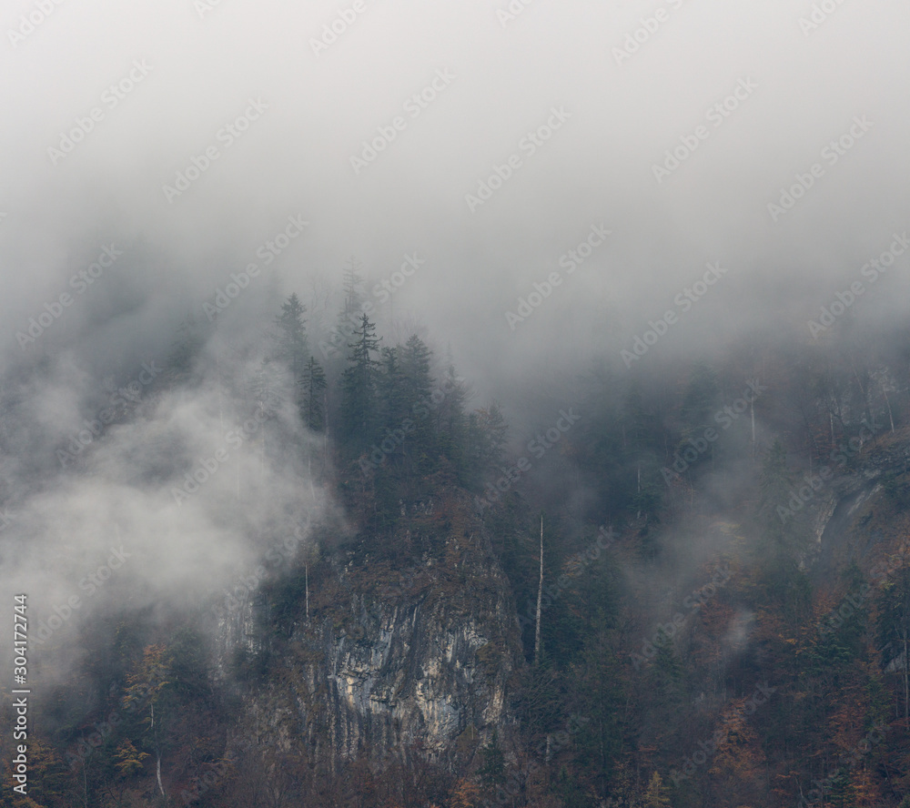 A foggy day in Switzerland