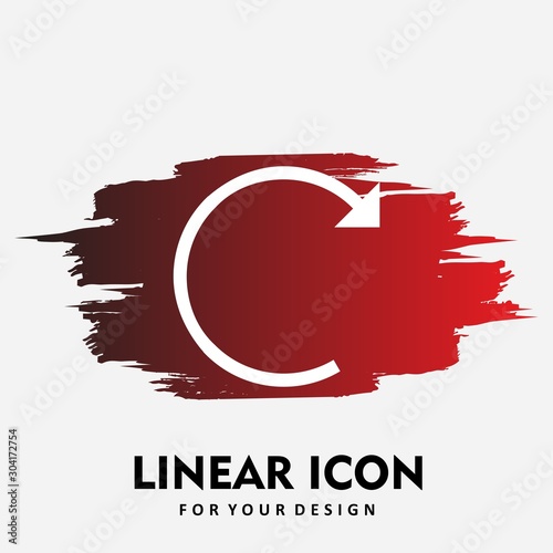 Restart  icon isolated on abstract background