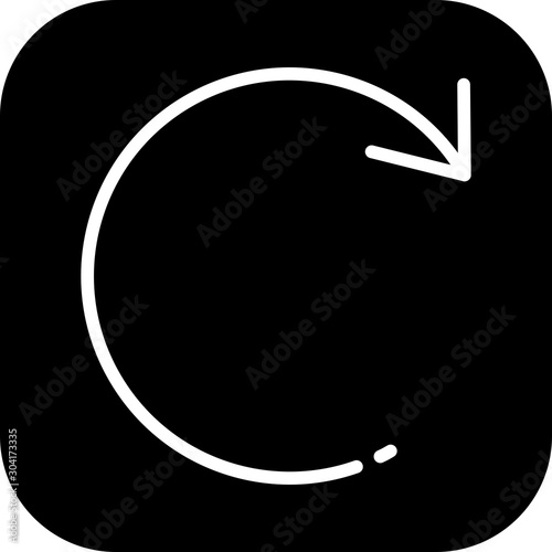 Restart  icon isolated on abstract background