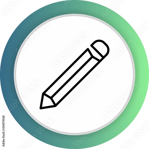 pencil icon isolated on abstract background