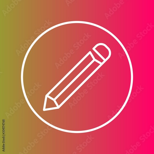 pencil icon isolated on abstract background