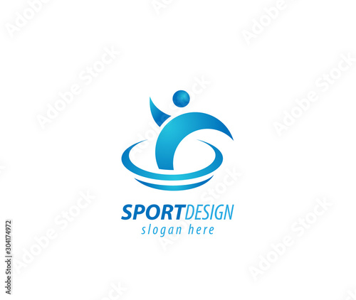 Sport human logo design