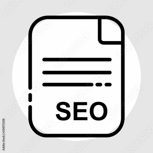 Seo file icon isolated on abstract background