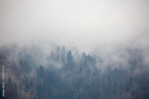 A foggy day in Switzerland