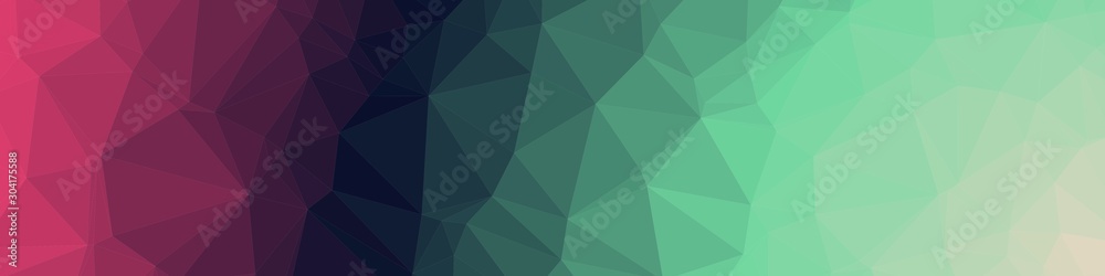 Fototapeta premium Rainbow Color Abstract trianglify Generative Art background illustration