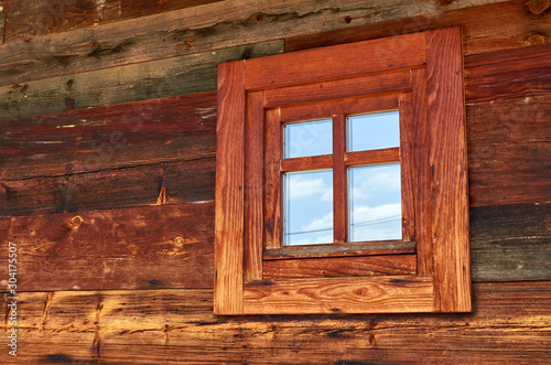 Wooden cottage window