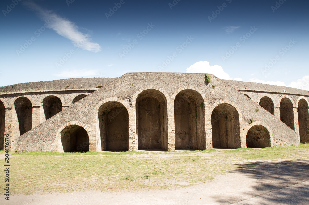 large architecture archs of the amphitheater