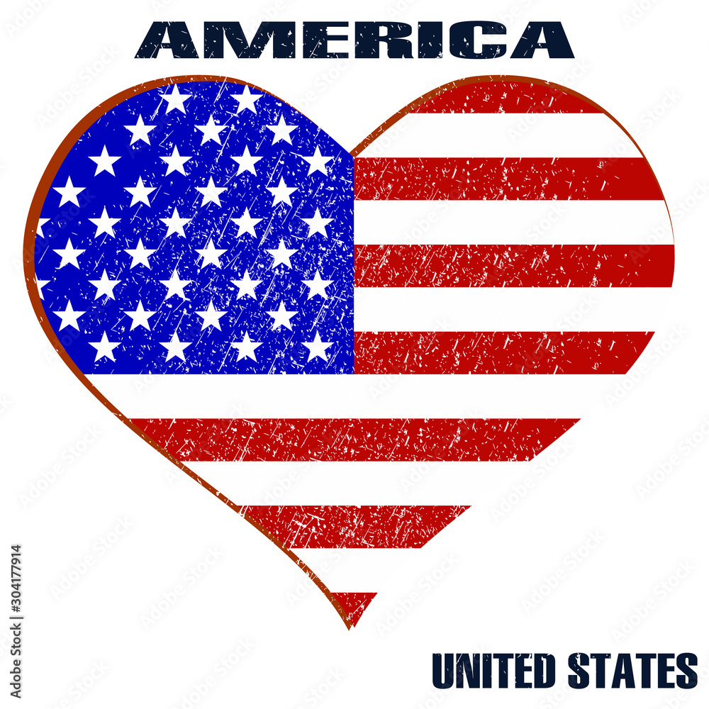 United States of America flag. United States of America flag.