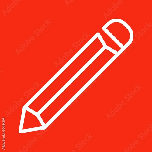 pencil icon isolated on abstract background