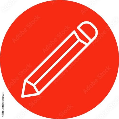 pencil icon isolated on abstract background
