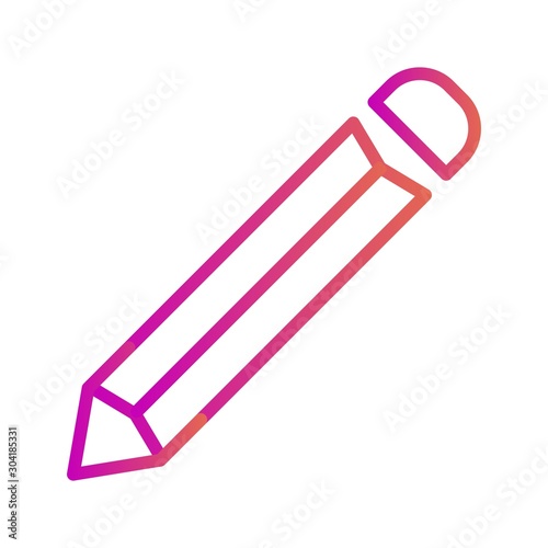 pencil icon isolated on abstract background
