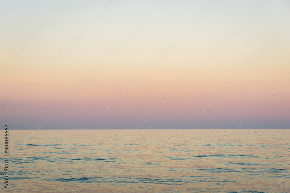 sunset on beach, beautiful pastel colors - Muchavista Playa, Alicante, Spain