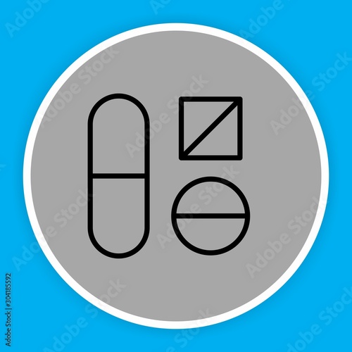 medicine icon isolated on abstract background