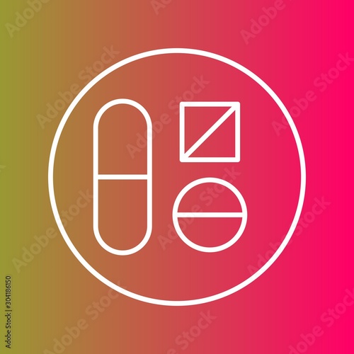 medicine icon isolated on abstract background