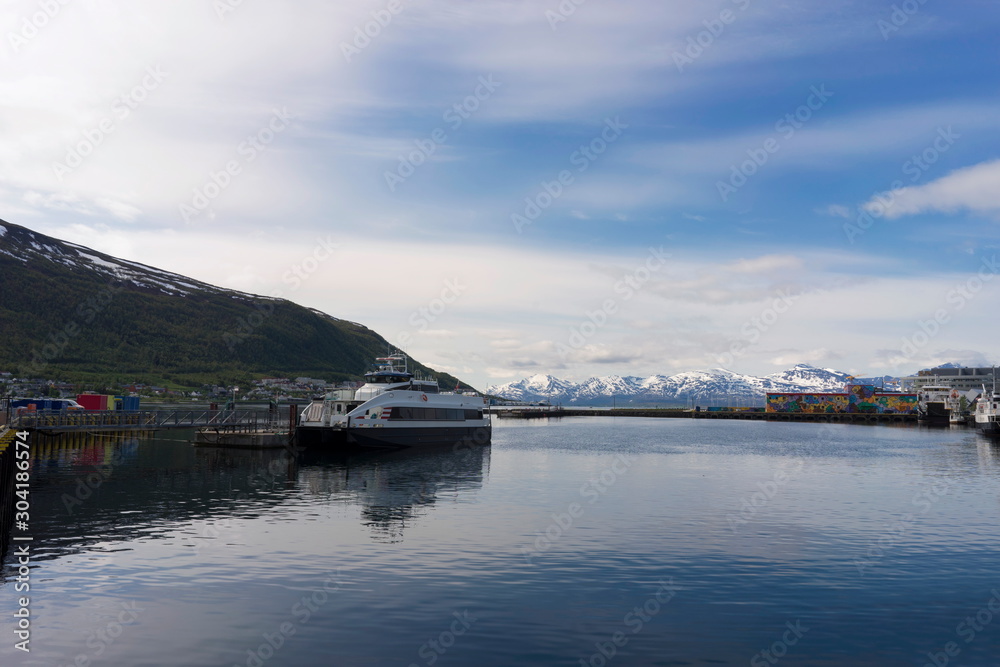 Boarding a boat in Tromsø, Norway