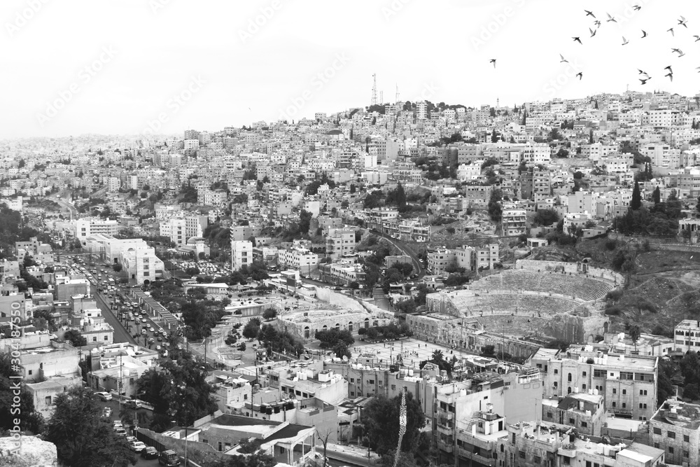 Vista su Amman Giordania