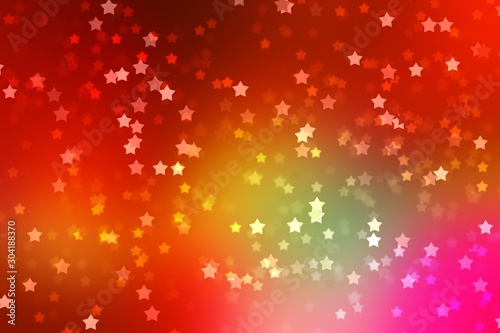 Stars background bokeh christmas decoration, glitter star.