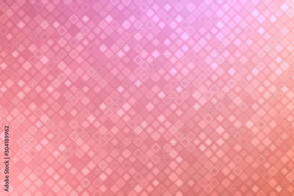 Abstract glittering geometric neon background with blur effect.