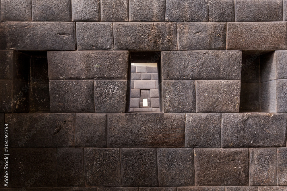 Details of masonry of Coricancha, famous temple in the Inca Empire at Cuzco, Peru Details of masonry of Coricancha, famous temple in the Inca Empire at Cuzco, Peru