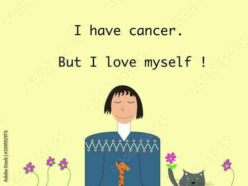 Drawing from the series "Love myself." This series is designed to help people love themselves in any situation.