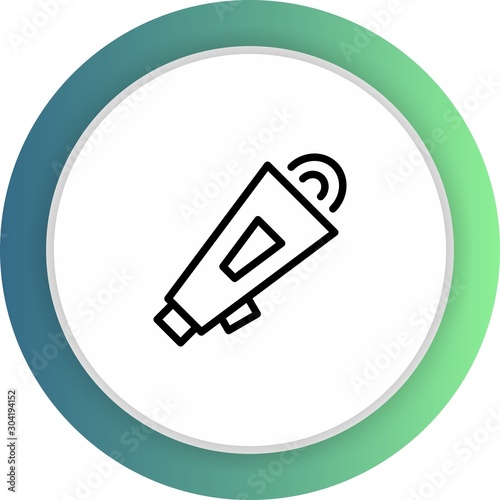 Loud speaker icon isolated on abstract background