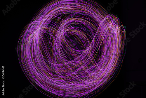 abstract fractal background Purple Light Painted with LEDs
