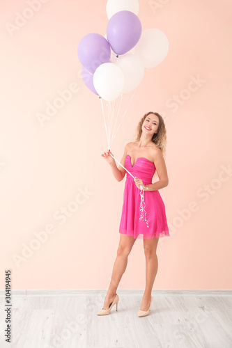 Beautiful young woman with ...