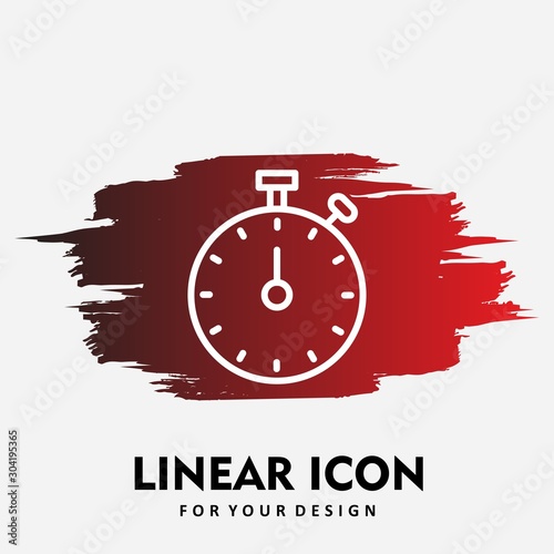 Stop Watch icon isolated on abstract background