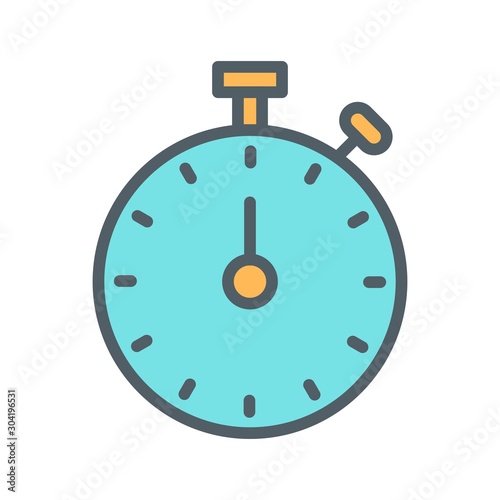 Stop Watch icon isolated on abstract background