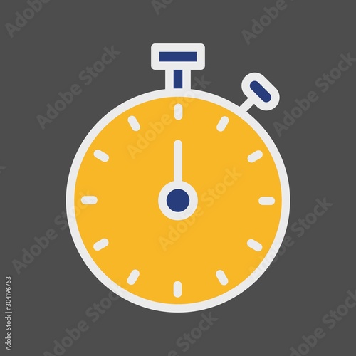 Stop Watch icon isolated on abstract background