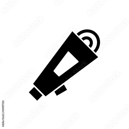 Loud speaker icon isolated on abstract background