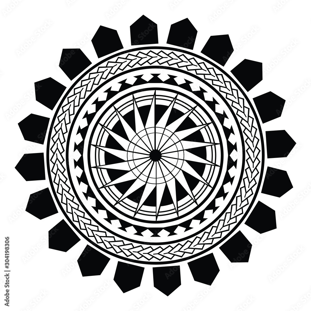 The face of the chief in the style of Hawaiian ornaments. Samoan tattoo  designs. Good for prints. Isolated. Vector 6769376 Vector Art at Vecteezy