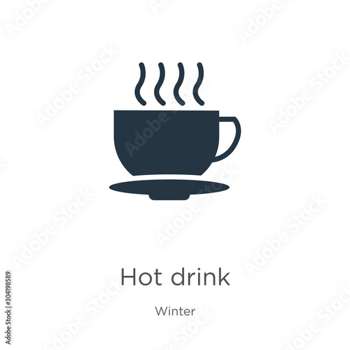 Hot drink icon vector. Trendy flat hot drink icon from winter collection isolated on white background. Vector illustration can be used for web and mobile graphic design  logo  eps10