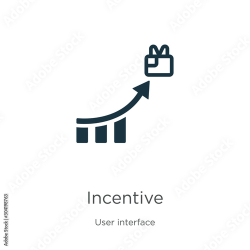 Incentive icon vector. Trendy flat incentive icon from user interface collection isolated on white background. Vector illustration can be used for web and mobile graphic design, logo, eps10