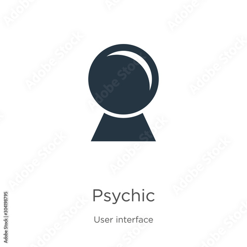 Psychic icon vector. Trendy flat psychic icon from user interface collection isolated on white background. Vector illustration can be used for web and mobile graphic design, logo, eps10