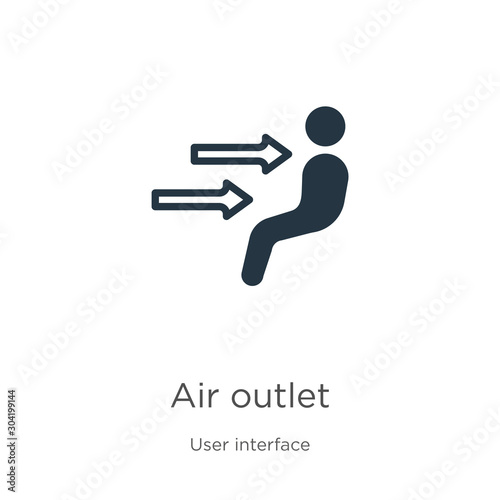 Air outlet icon vector. Trendy flat air outlet icon from user interface collection isolated on white background. Vector illustration can be used for web and mobile graphic design, logo, eps10