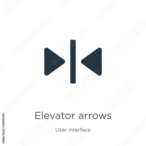 Elevator arrows icon vector. Trendy flat elevator arrows icon from user interface collection isolated on white background. Vector illustration can be used for web and mobile graphic design, logo,