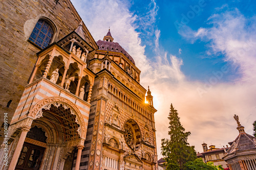 Church Basilica Santa Maria Maggiore in Bergamo, Citta Alta, Italy
