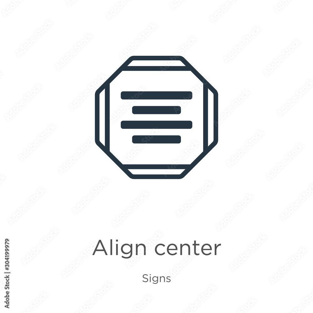 Align center icon vector. Trendy flat align center icon from signs collection isolated on white background. Vector illustration can be used for web and mobile graphic design, logo, eps10 Align center icon vector. Trendy flat align center icon from signs collection isolated on white background. Vector illustration can be used for web and mobile graphic design, logo, eps10