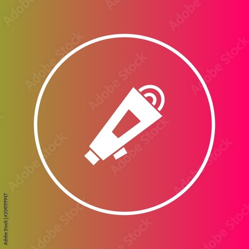 Loud speaker icon isolated on abstract background