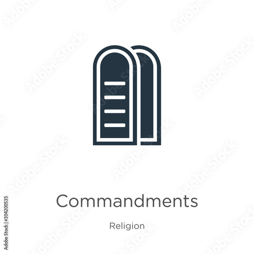 Commandments icon vector. Trendy flat commandments icon from religion collection isolated on white background. Vector illustration can be used for web and mobile graphic design, logo, eps10