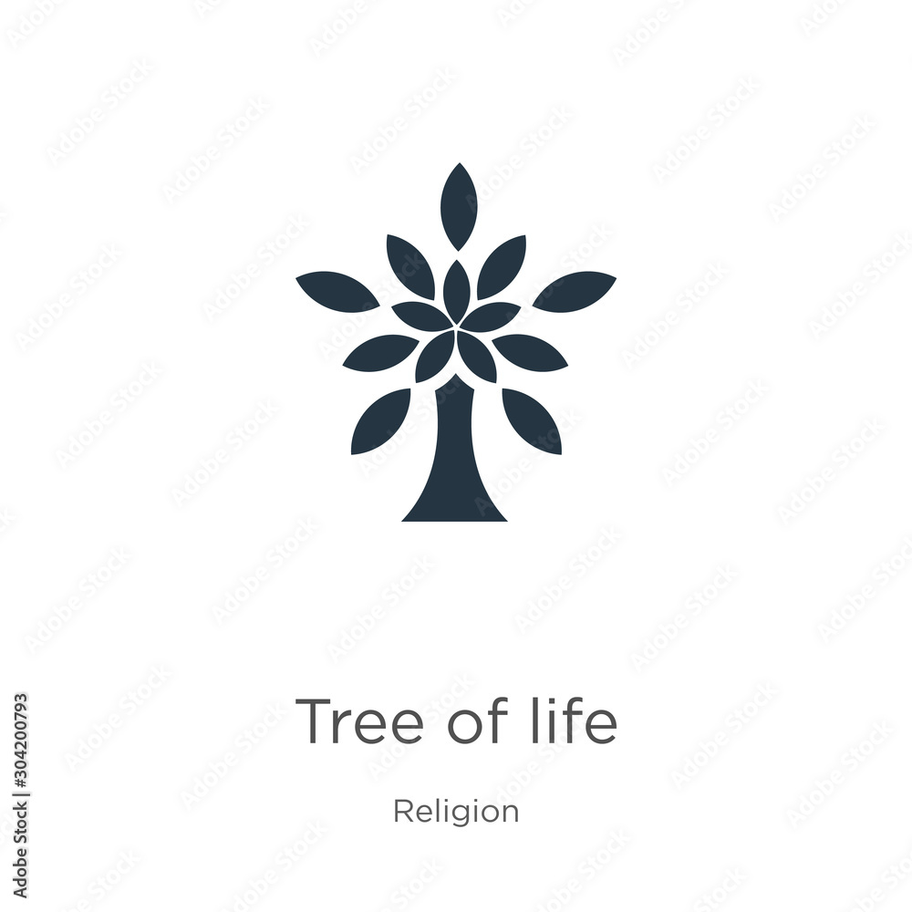 Tree of life icon vector. Trendy flat tree of life icon from religion collection isolated on white background. Vector illustration can be used for web and mobile graphic design, logo, eps10