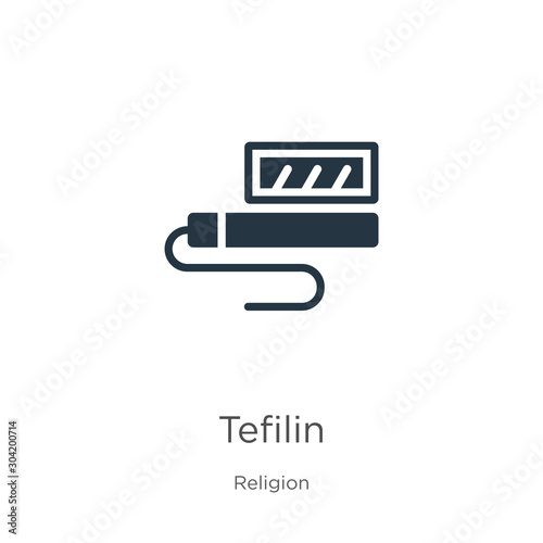 Tefilin icon vector. Trendy flat tefilin icon from religion collection isolated on white background. Vector illustration can be used for web and mobile graphic design, logo, eps10