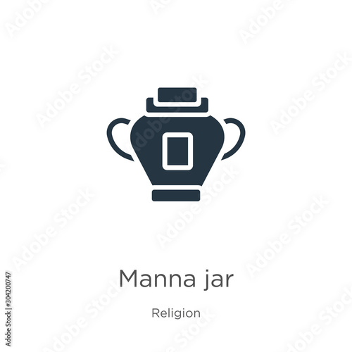 Manna jar icon vector. Trendy flat manna jar icon from religion collection isolated on white background. Vector illustration can be used for web and mobile graphic design, logo, eps10