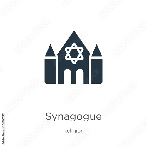 Synagogue icon vector. Trendy flat synagogue icon from religion collection isolated on white background. Vector illustration can be used for web and mobile graphic design, logo, eps10
