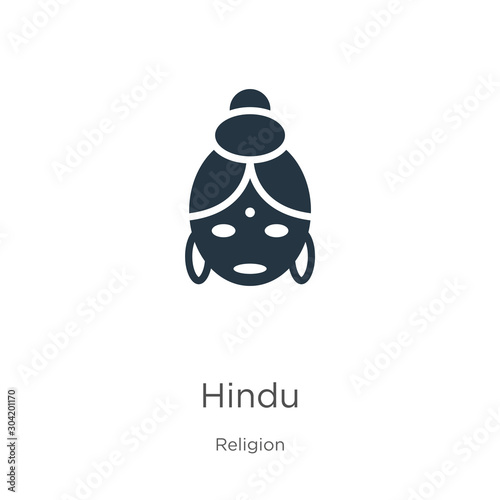 Hindu icon vector. Trendy flat hindu icon from religion collection isolated on white background. Vector illustration can be used for web and mobile graphic design, logo, eps10