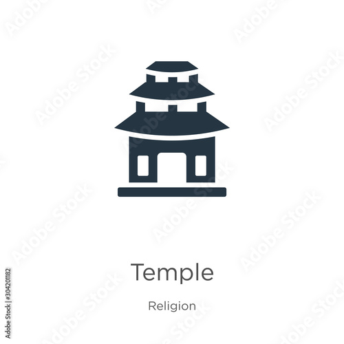 Temple icon vector. Trendy flat temple icon from religion collection isolated on white background. Vector illustration can be used for web and mobile graphic design, logo, eps10