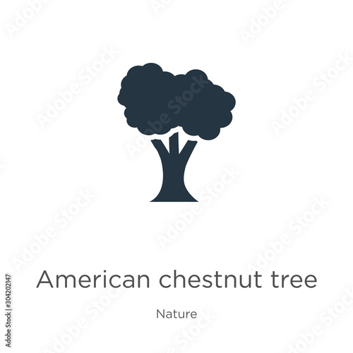 American chestnut tree icon vector. Trendy flat american chestnut tree icon from nature collection isolated on white background. Vector illustration can be used for web and mobile graphic design,